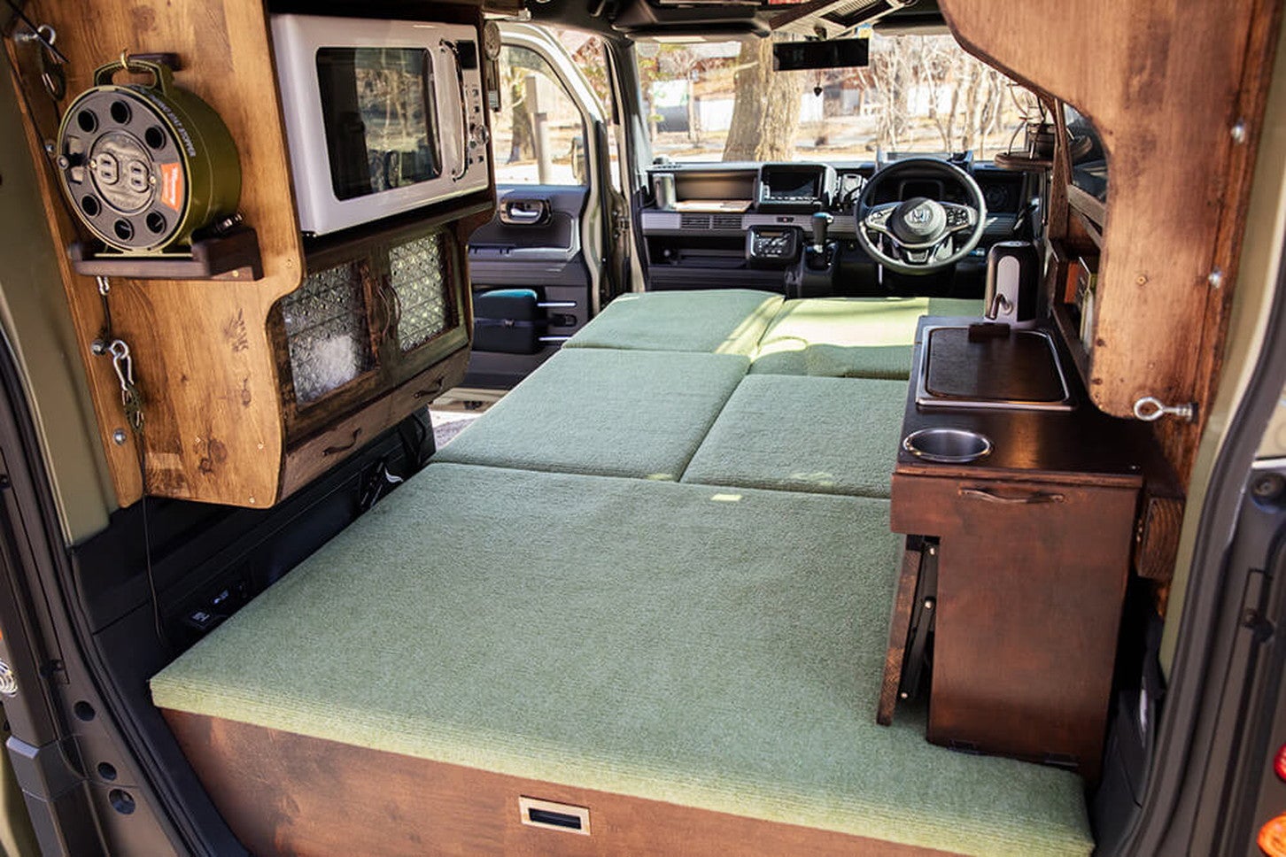 普段使いを前提にしたベッドキット。chigisukeさん（Honda N-VAN）