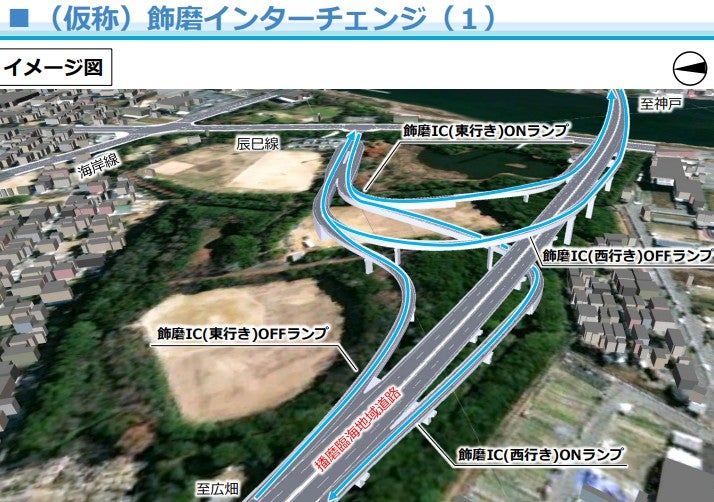 播磨臨海地域道路のIC整備イメージ