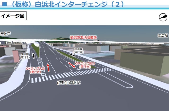 播磨臨海地域道路のIC整備イメージ