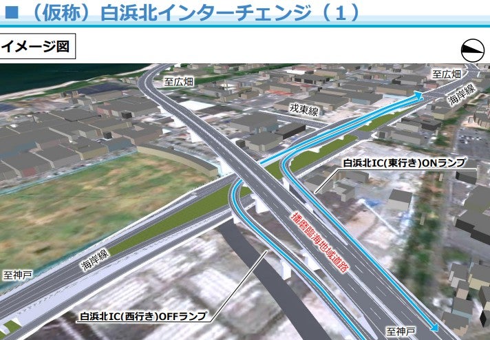 播磨臨海地域道路のIC整備イメージ