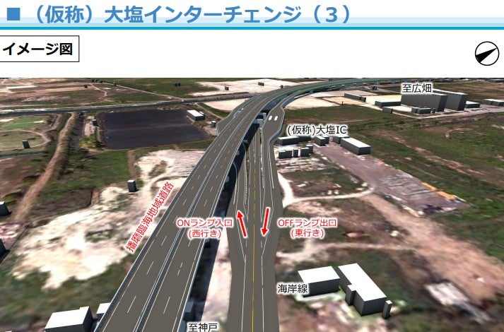 播磨臨海地域道路のIC整備イメージ