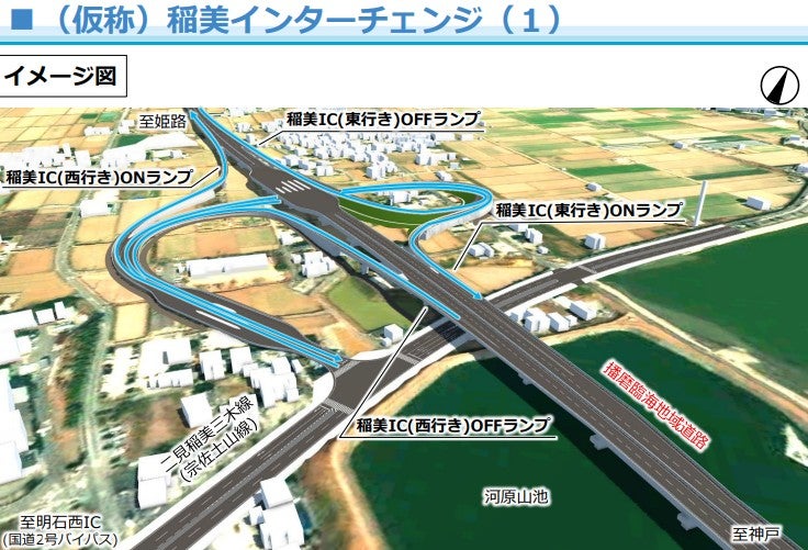 播磨臨海地域道路のIC整備イメージ