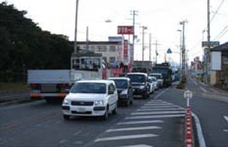 渋滞が激しい国道250号