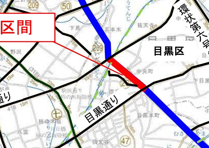 目黒中央町工区の位置図