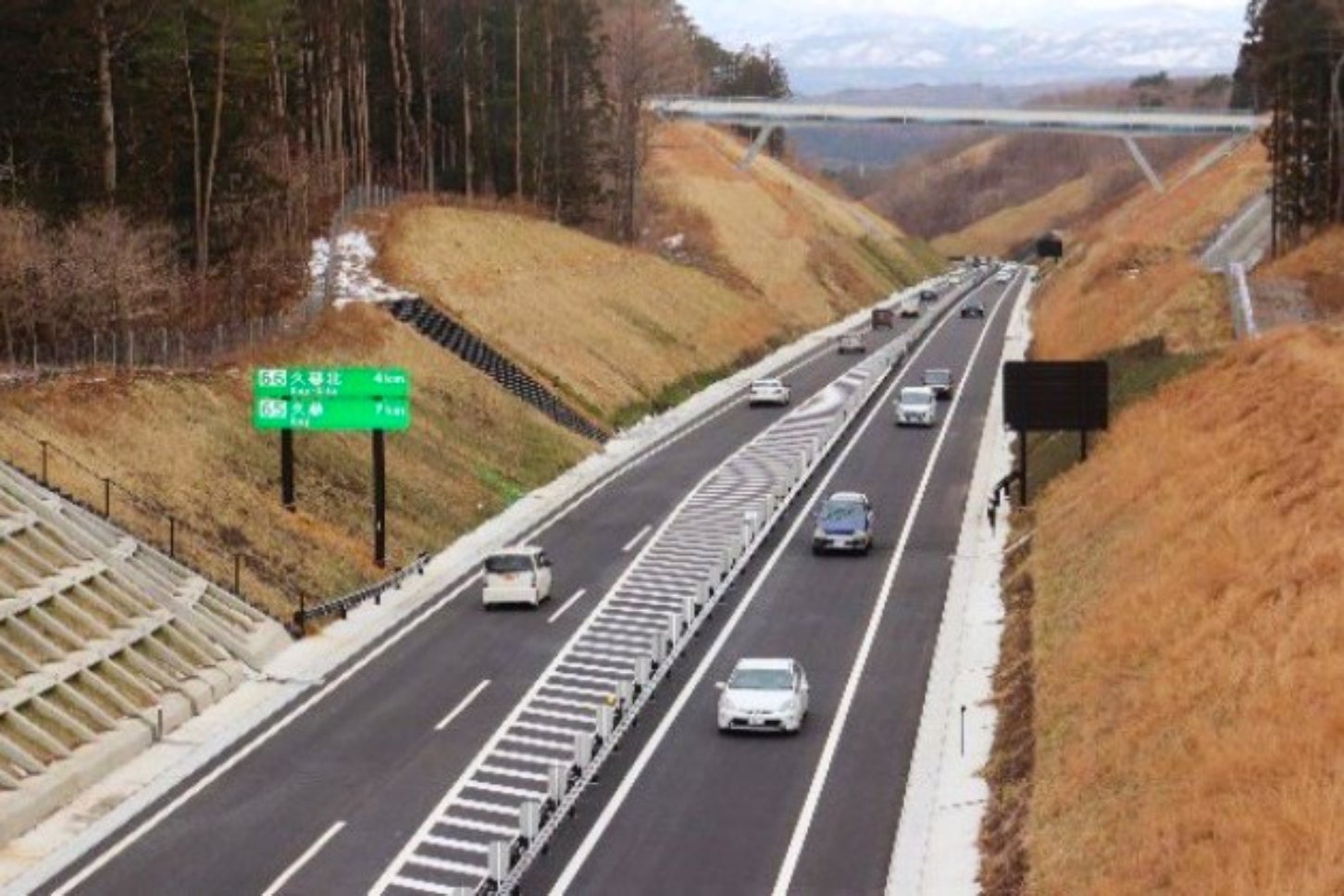 三陸沿岸道路の一部を構成する「久慈北道路」。