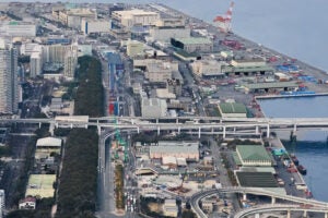 2026年3月時点の大阪湾岸道路西伸部の状況。