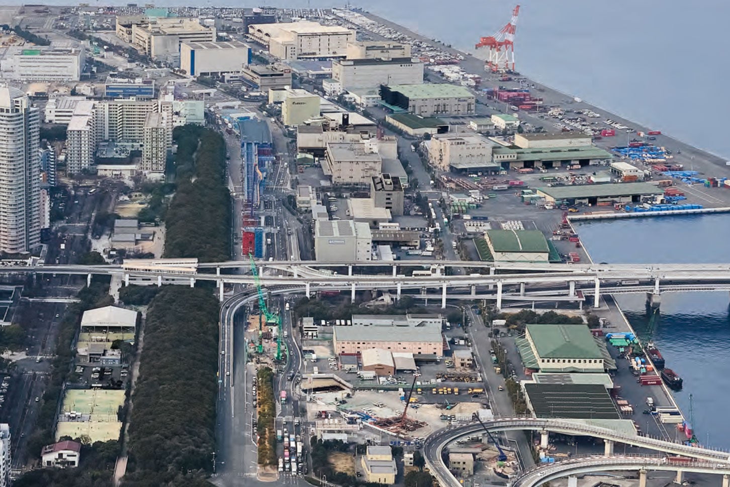 2026年3月時点の大阪湾岸道路西伸部の状況。