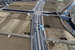 2026年3月に開通したばかりの川崎町田線「恩田地区」。