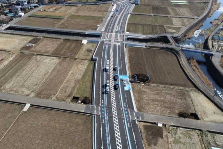 2026年3月に開通したばかりの川崎町田線「恩田地区」。