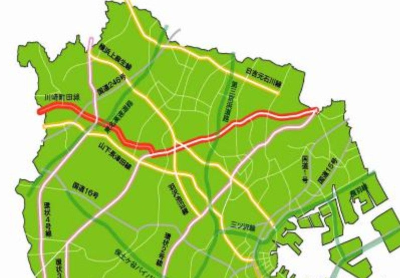 都市計画道路「川崎町田線」の概要。