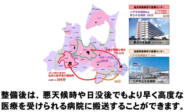 秋田県鹿角市と青森県田子町を短絡する「世紀越えトンネル」計画の概要（八戸能代間地域連携協議会のPR動画より）