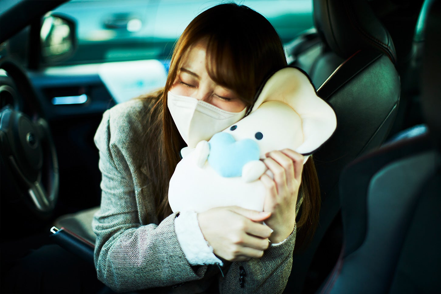 しーちゃんさんは「つぶらな瞳のなまがき」がお気に入り。愛車にぬいぐるみを載せていました！