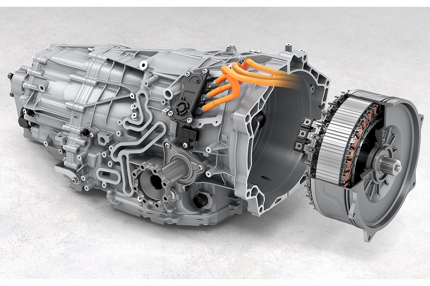 ポルシェ911ターボS（992.2型）｜T-ハイブリッドでは、8速DCT（PDK）にエンジンをサポートする駆動用モーター（54ps/150Nm）を組み込む。