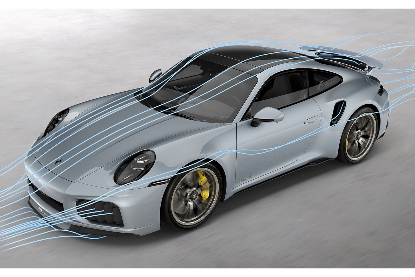 ポルシェ911ターボS（992.2型）｜T-ハイブリッド搭載車には、フロントバンパーの左右に片側5枚で構成する冷却用アクティブフラップを装備。これによりエアフローを最適化している。