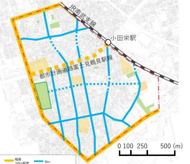 富士見鶴見駅線の未開通区間
