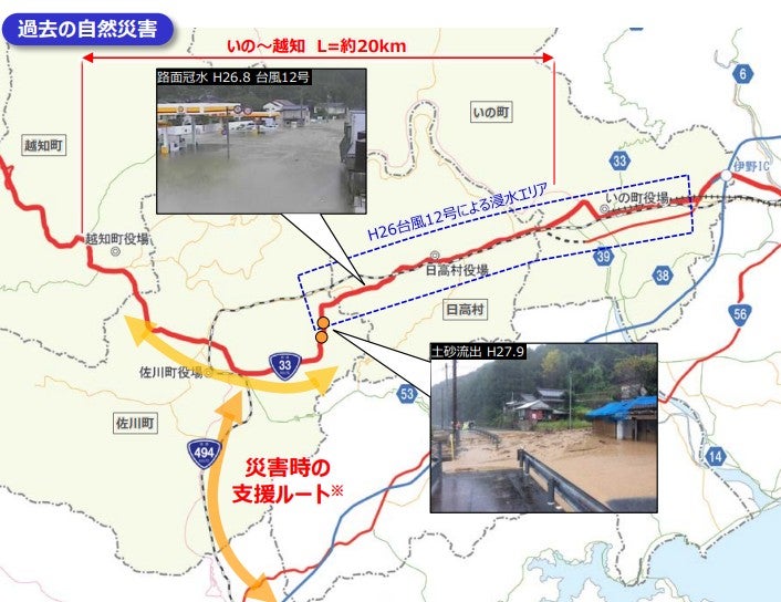 いの～越知区間が抱える現状の課題