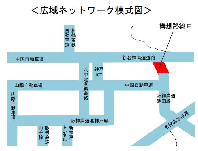 「ひょうご基幹道路ネットワーク2050」の構想路線のひとつである「阪神高速池田線延伸」の概要