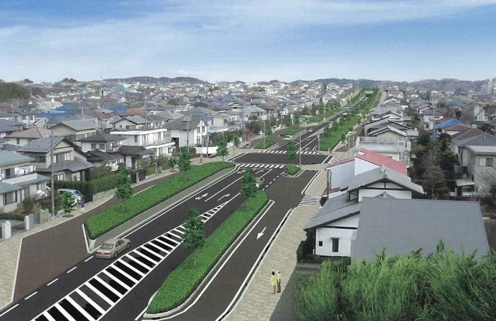 上郷公田線の桂台工区の完成イメージ