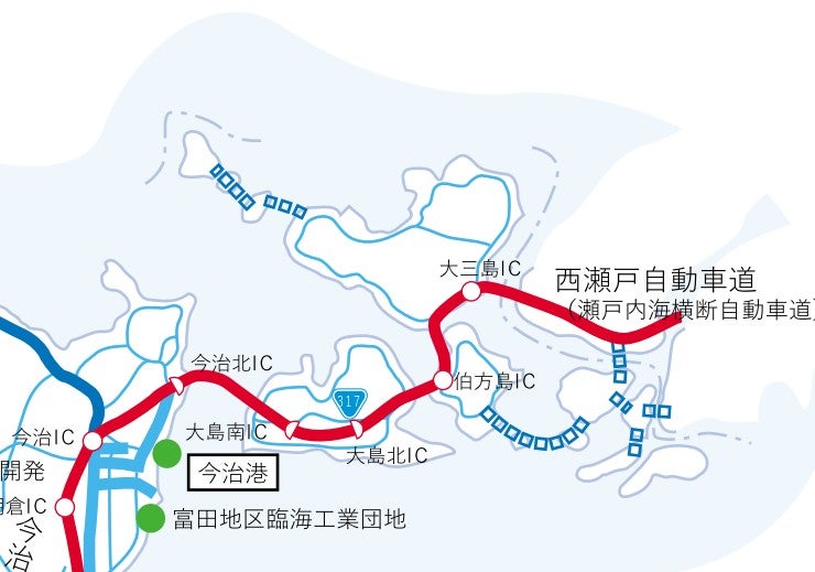 「愛媛県広域道路網マスタープラン」に示された「関前諸島架橋構想」