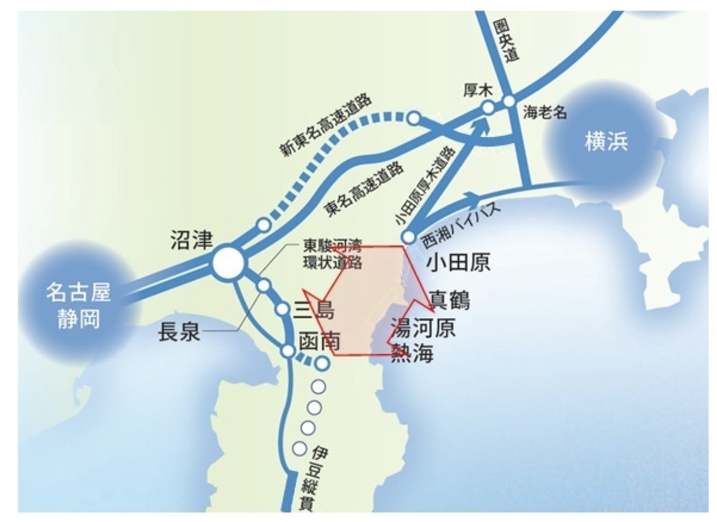 伊豆湘南道路の概略図