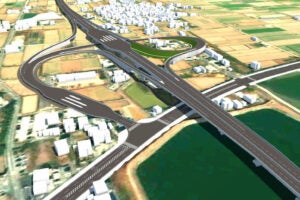 播磨臨海地域道路に整備予定の「稲美IC」のイメージ図。