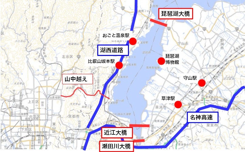 南湖周辺の道路ネットワーク概要