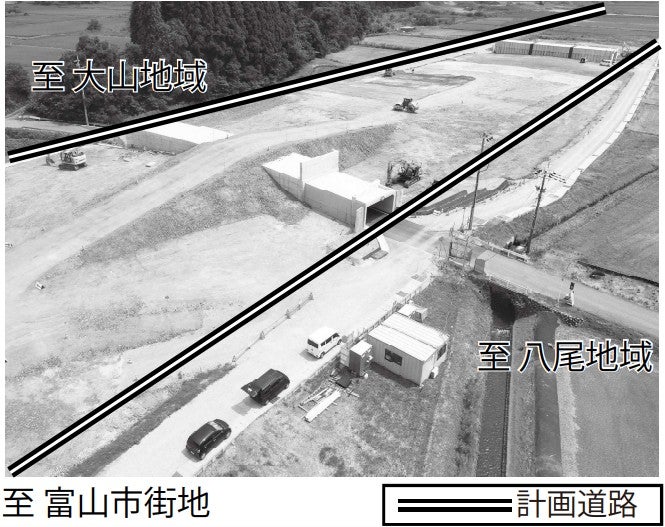 工事が進む大沢野富山南道路