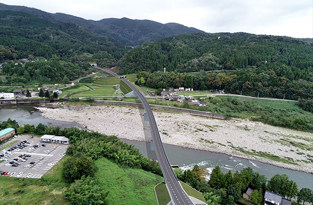 大沢野富山南道路の完成イメージ（富山市長川原）。