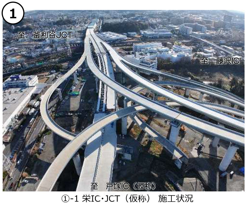圏央道 栄IC・JCT（仮称） 施工状況（2026年1月時点）