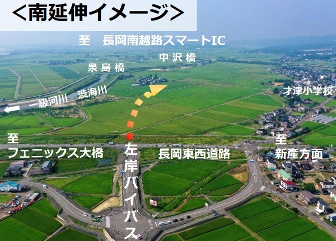 左岸バイパス南延伸のイメージ