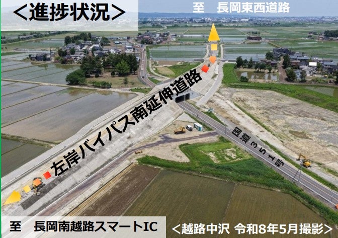 左岸バイパス南延伸の進捗状況