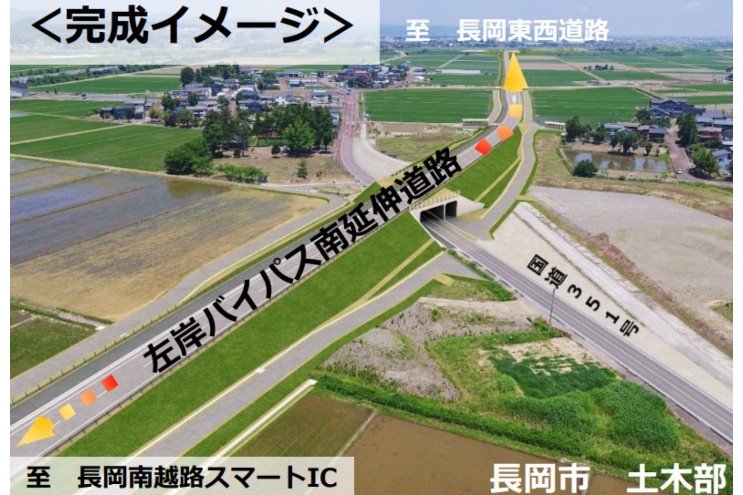 左岸バイパス南延伸のイメージ