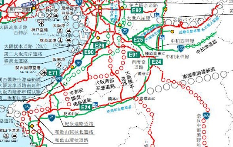 国の新広域道路交通計画に記載された東海南海連絡道