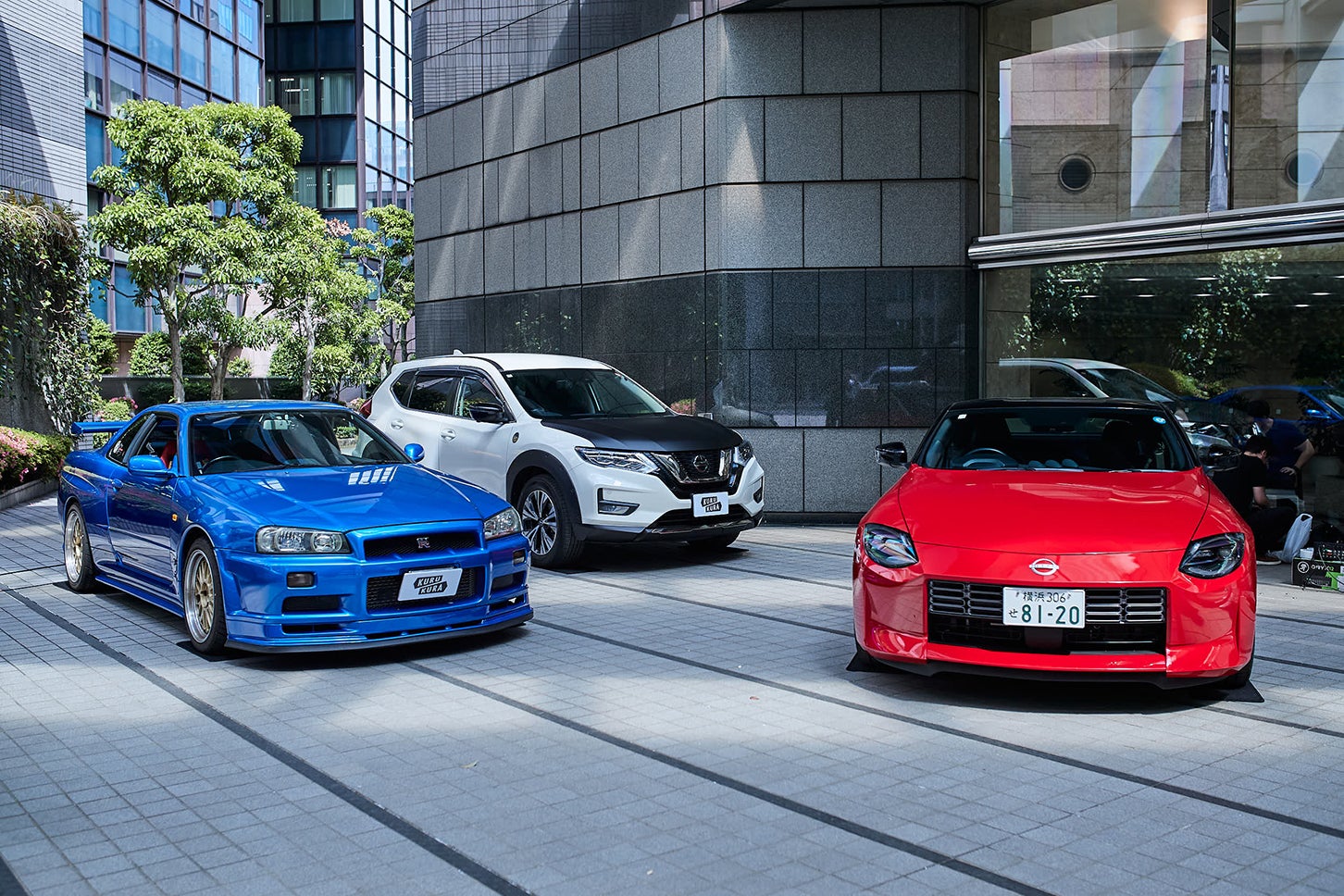 オーナー車に混じえて、最新モデル、RZ34のフェアレディZも特別展示。