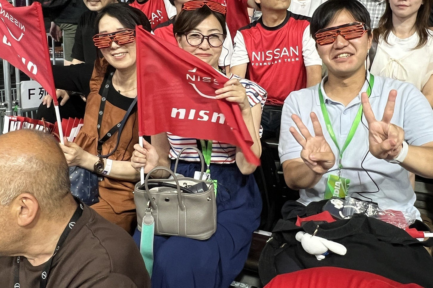日産フォーミュラEチームの応援スタンドで観戦！