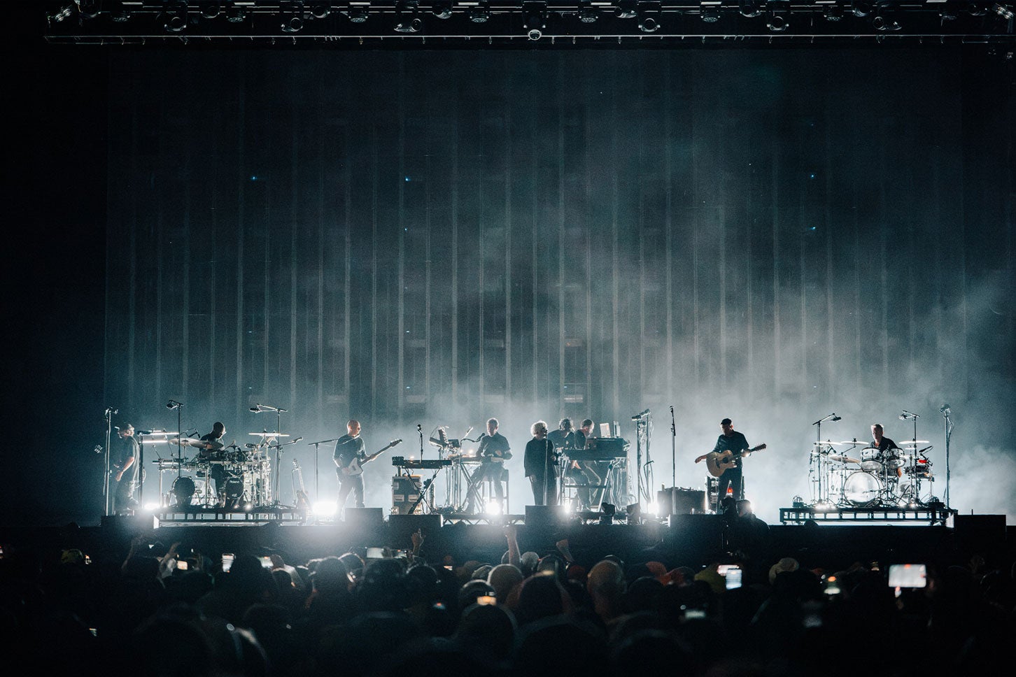 最終日、グリーンステージ大トリのMassive Attackは圧巻のパフォーマンスを見せた。(c)Taio Konishi