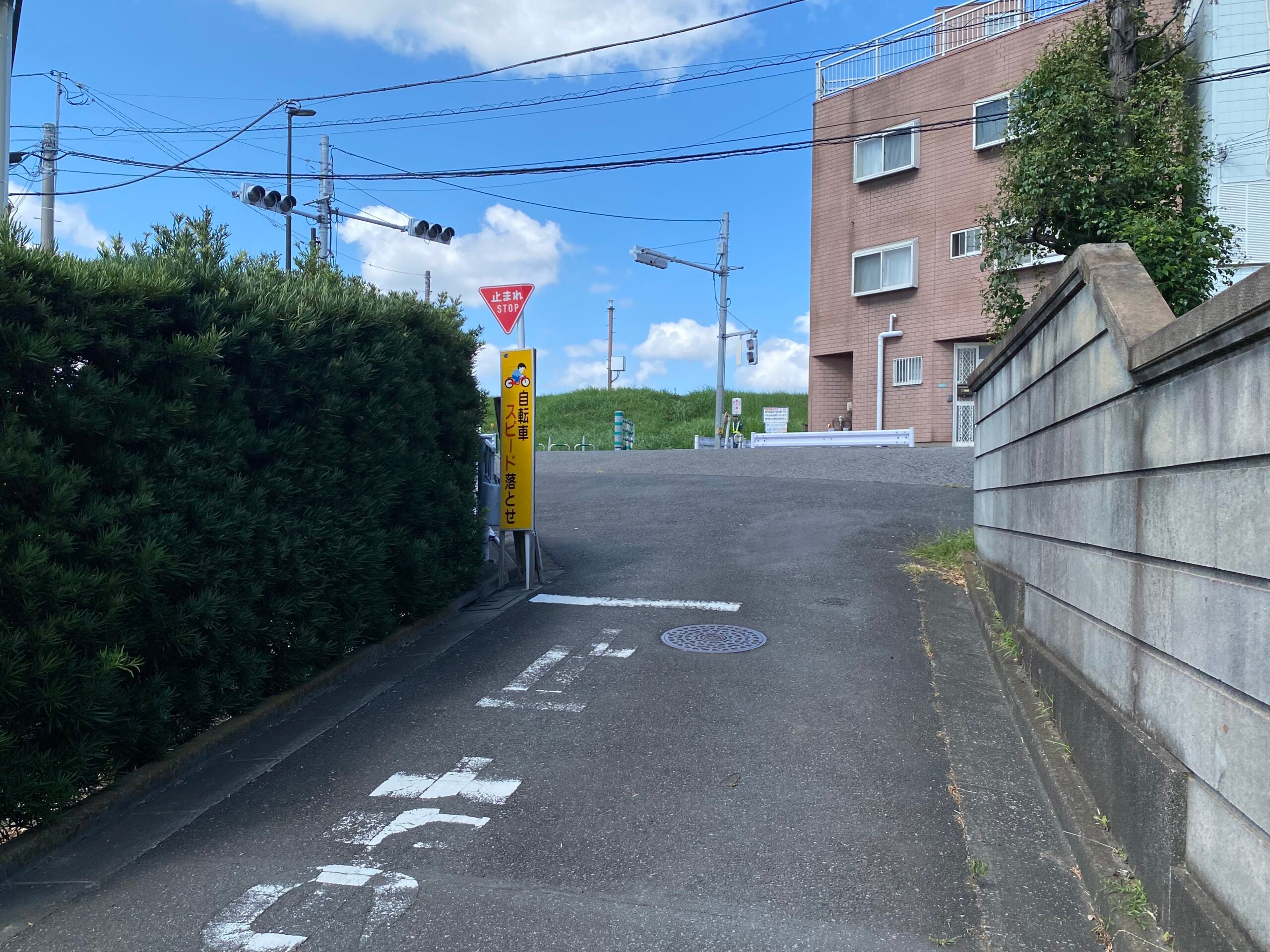 篠崎の架橋予定地点付近。
