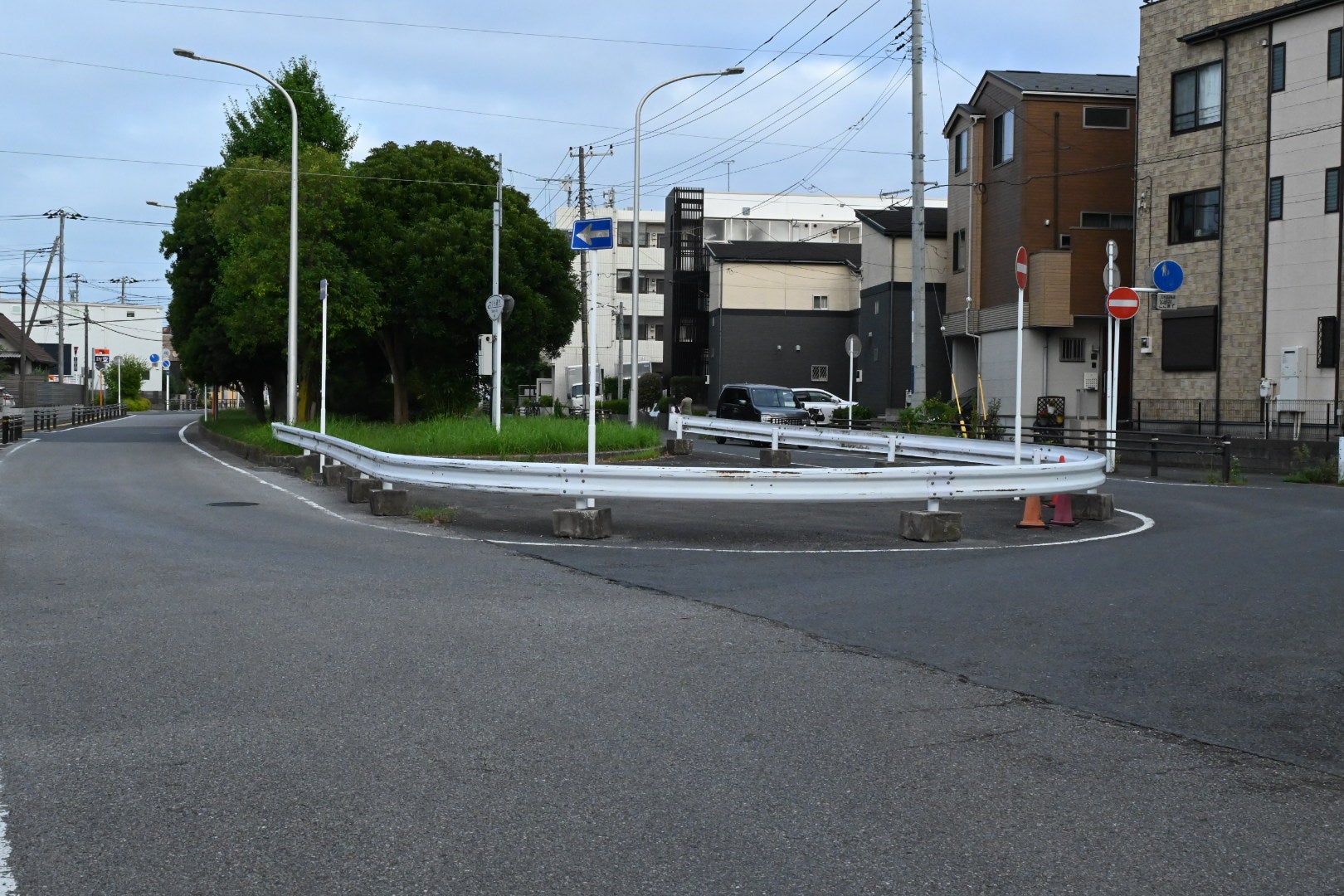 千葉県側の「さくら通り」は堤防手前まで開通している