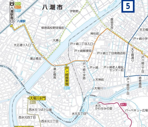 京成バス東京が金町駅～八潮駅で路線バスを運行している。1時間あたり6本以上の頻発運転だ（京成バスHPより）