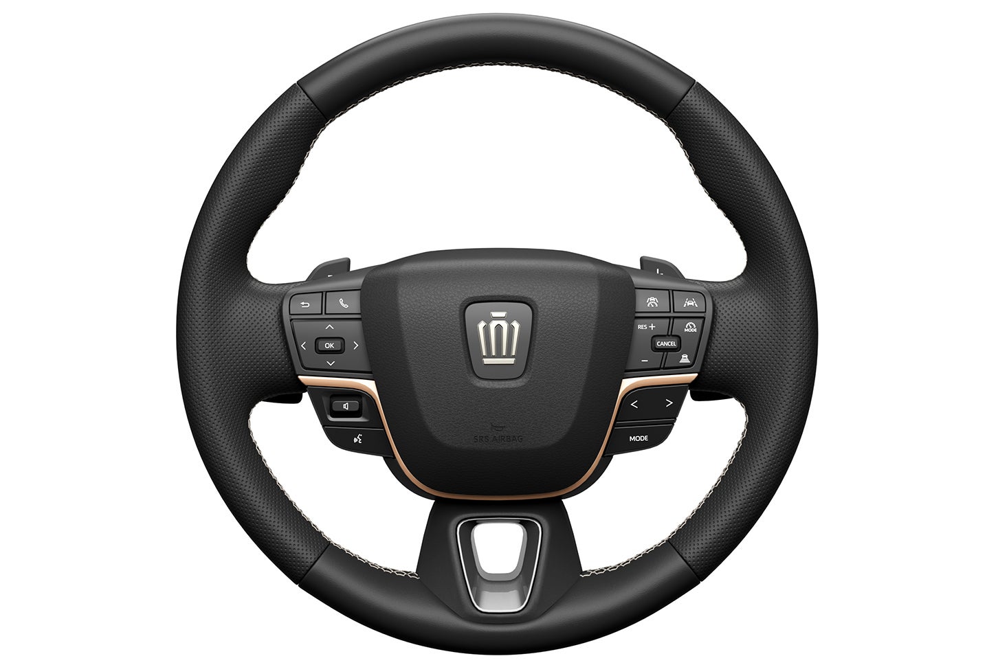 トヨタ・クラウン クロスオーバーRS｜ディンプル加工本革巻きステアリングホイール（ヒーター／タッチセンサー／パドルシフト付）