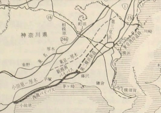 建設省が1970年代初頭に検討していたネットワーク構想（日本道路協会『道路』1971年10月号より）