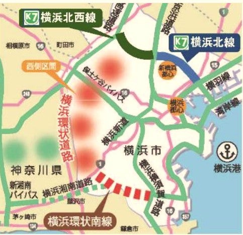横浜環状道路は西側区間がまだ未事業化だ