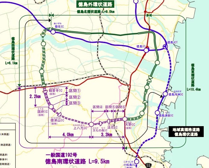 徳島外環状道路の概要
