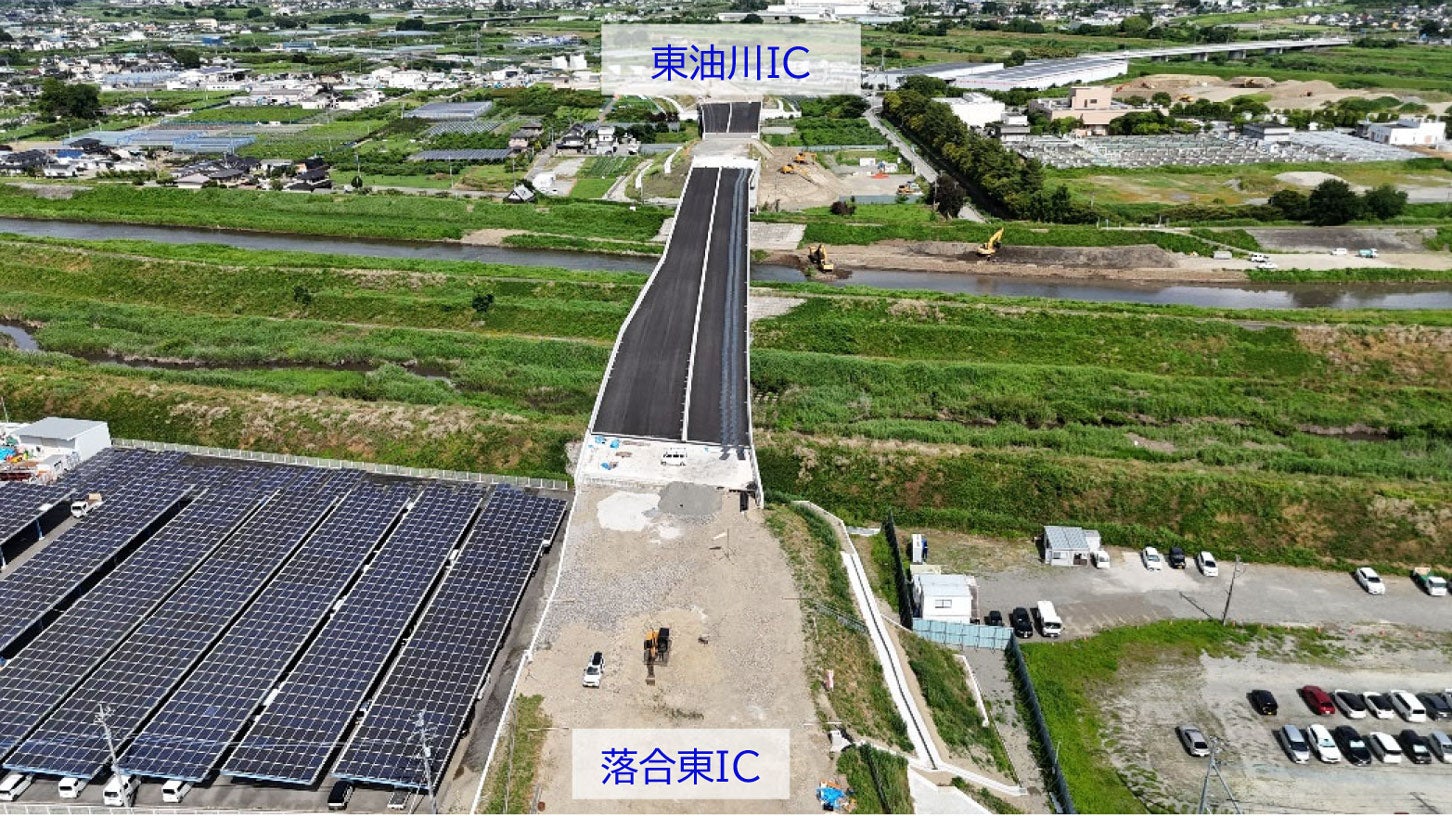新⼭梨環状道路 東部区間の工事進捗状況。2026年6月18日撮影