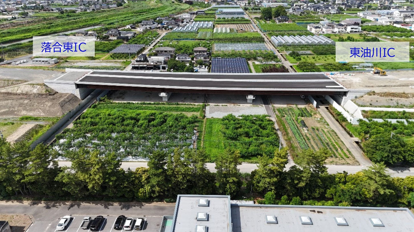 新⼭梨環状道路 東部区間の工事進捗状況。2026年6月18日撮影