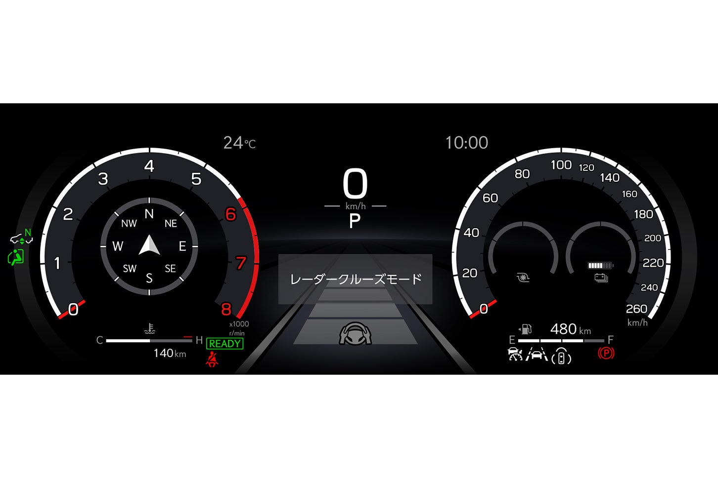 レクサスLX“Fスポーツ”｜メーター表示レイアウト タイプ2