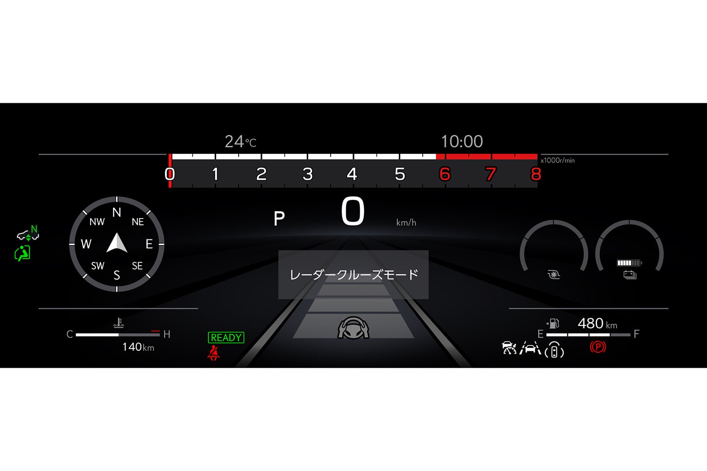レクサスLX“Fスポーツ”｜メーター表示レイアウト タイプ3