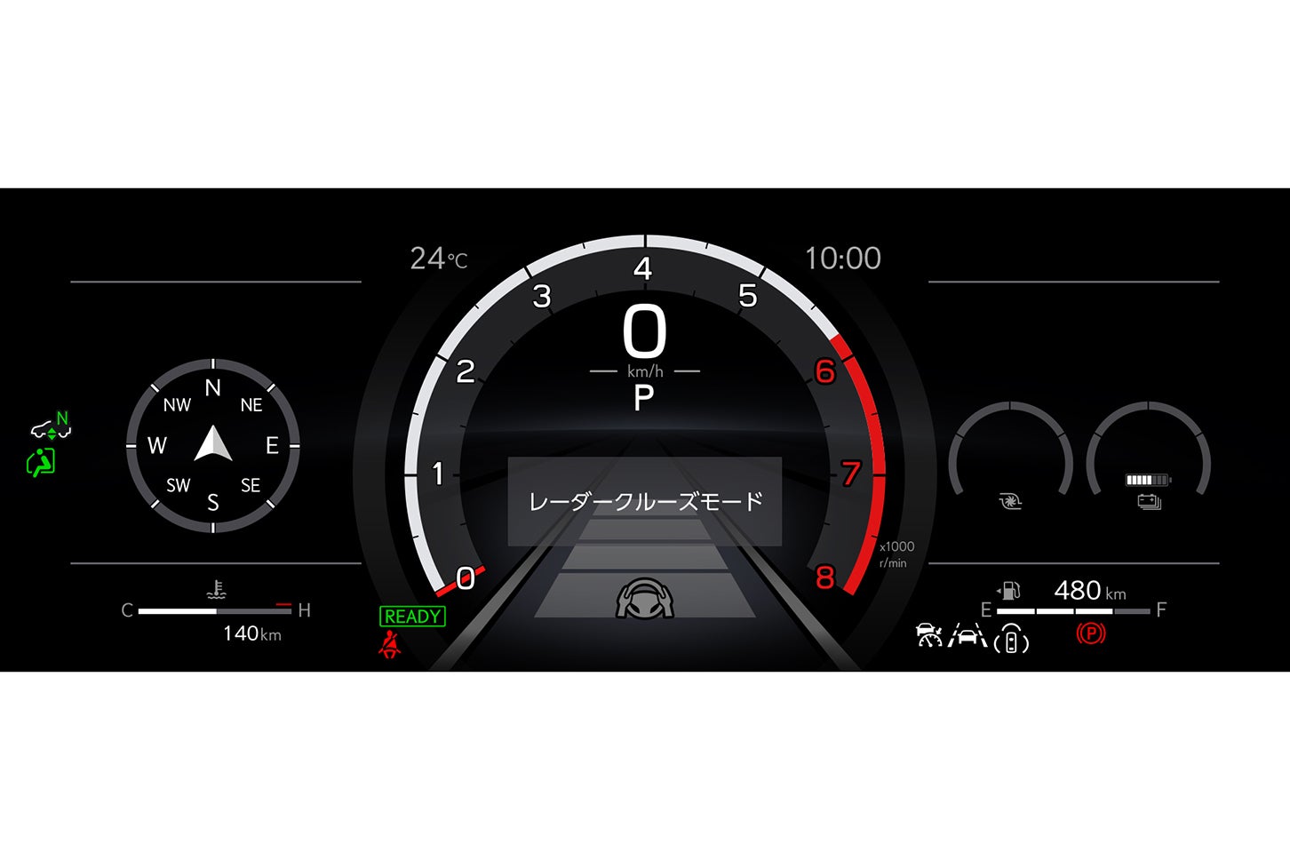 レクサスLX“Fスポーツ”｜メーター表示「Normal」