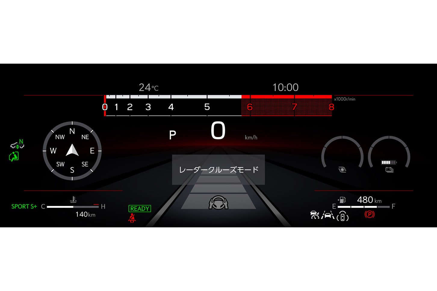 レクサスLX“Fスポーツ”｜メーター表示「Sport S+」