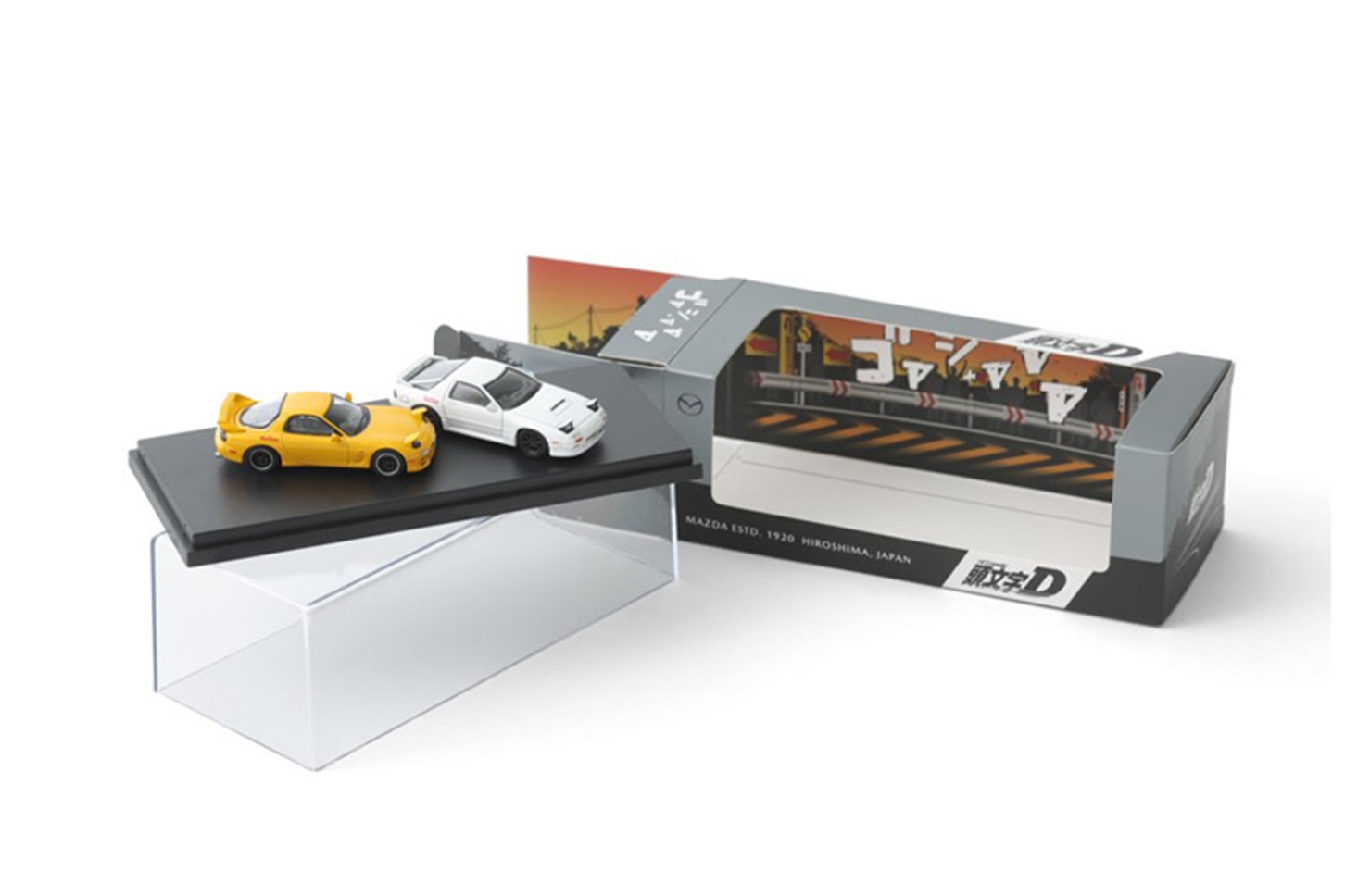 頭文字D RX-7（FC&FD）モデルカー2台セット 1/64